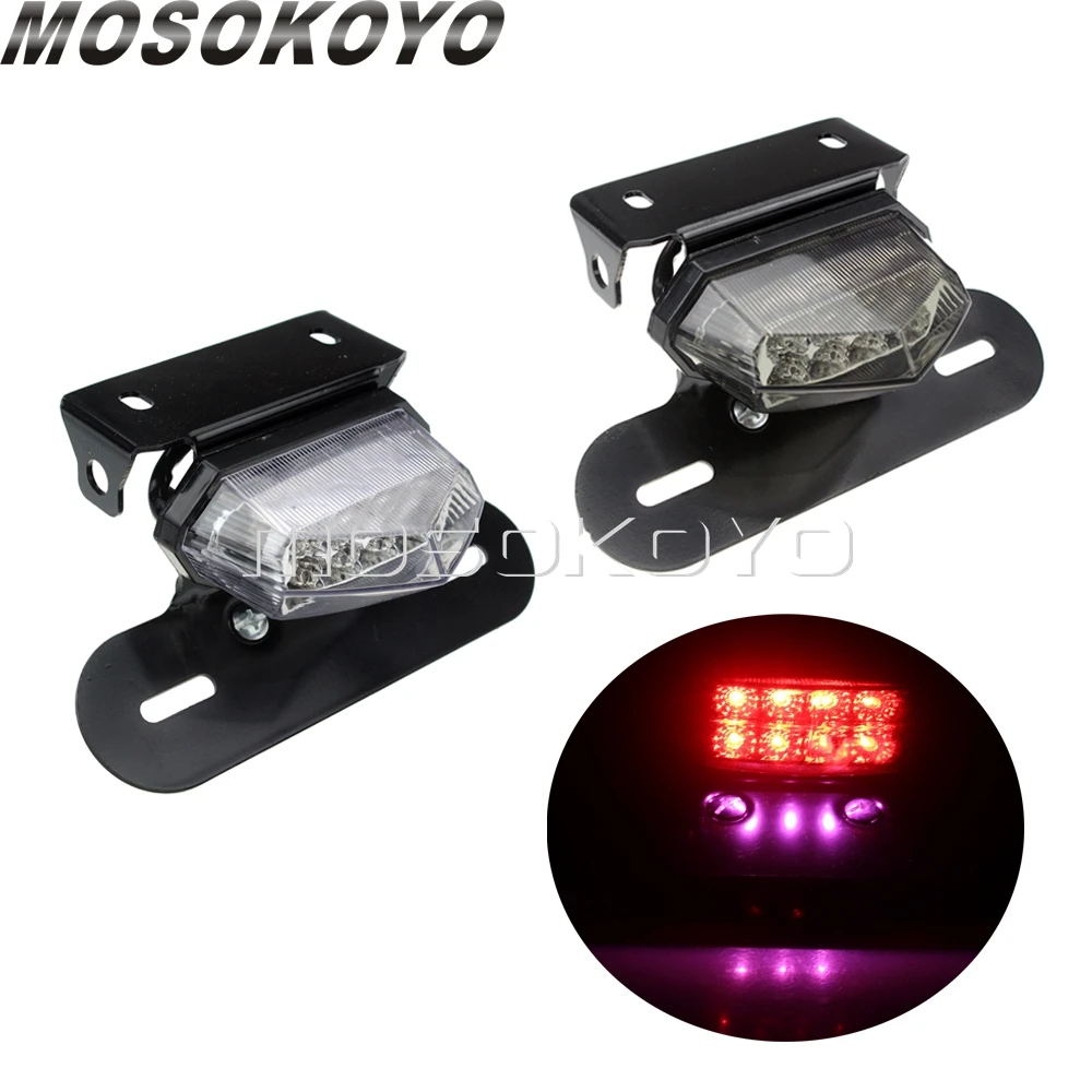 Street Motorcycle Tail Light Integrated LED License Plate Bracket Rear Brake Lamp Stop Lights for YAMAHA SUZUKI Taillights |