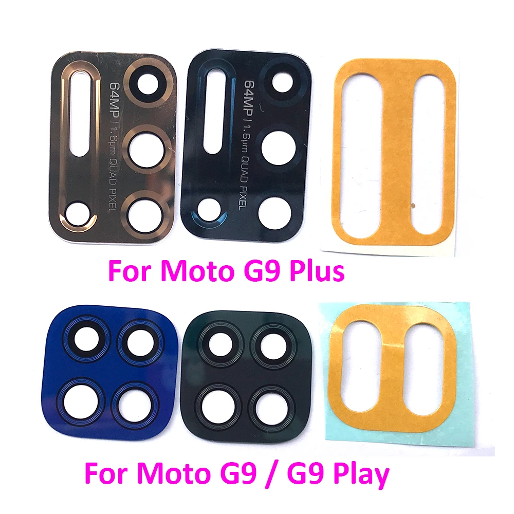 100 шт. стеклянный объектив задней камеры с наклейкой для Motorola Moto One Fusion Hyper G6 G7 G9 E7