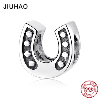 

2018 fashion 925 sterling silver U-Shape Big Hole Horseshoe fine beads Fit Original JIUHAO Charms Bracelet Jewelry Making