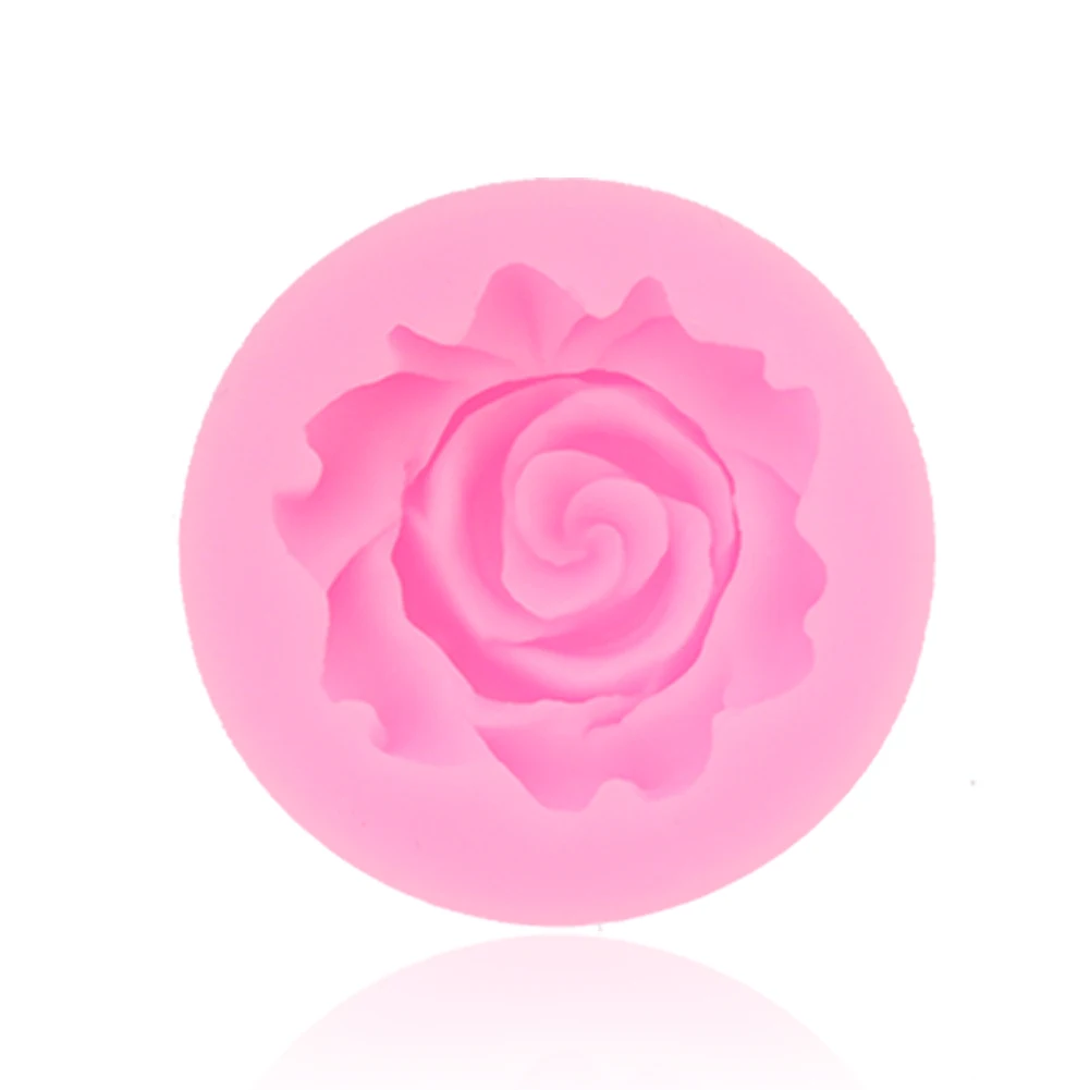 Romote gran flor rosa de silicona 3D del molde de utensilios de cocina Decoración pasta de azúcar galletas de chocolate del molde del molde de jabón