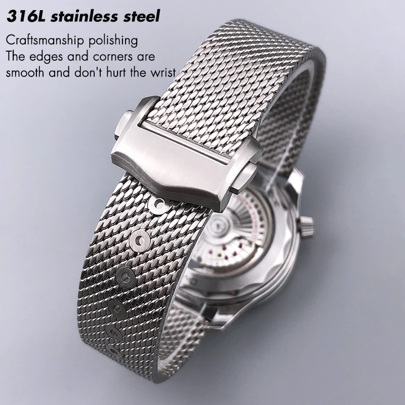 Titanium Steel Braided 20mm Watchband 