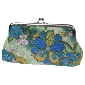 

Women's Coin Purse Flower Pouch Wallet Money Bag(green)