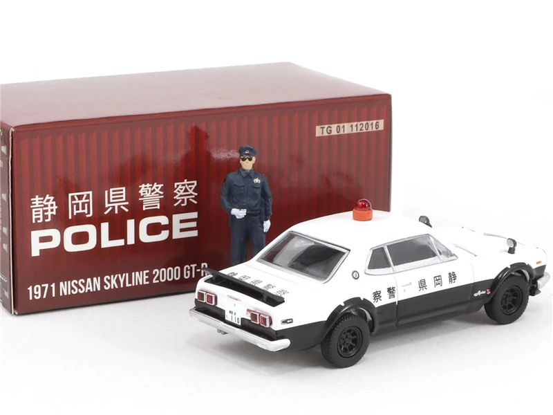 Greenlight x Tarmac работает 1: 64 Nissan Skyline 2000 полиции 1971 литья под давлением модель автомобиля