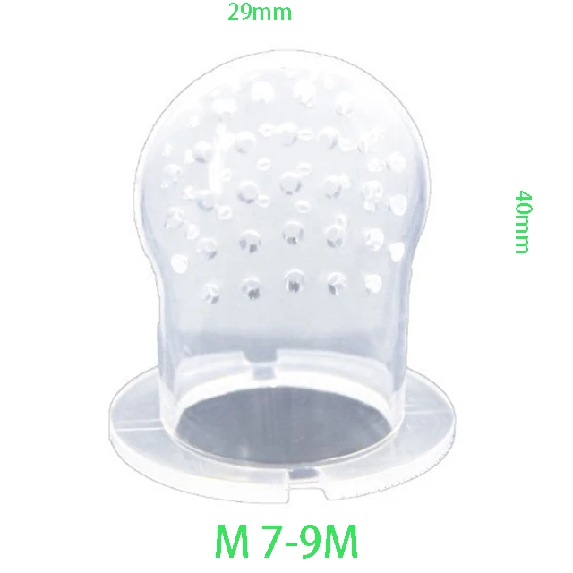 M Net Bag Маленькая Соска с ручкой для поросенка, кормушка для детского питания, силиконовая, полипропиленовая, детская, тренировочная соска, соска, молоко, свежие фрукты, соска - Цвет: M Net Bag