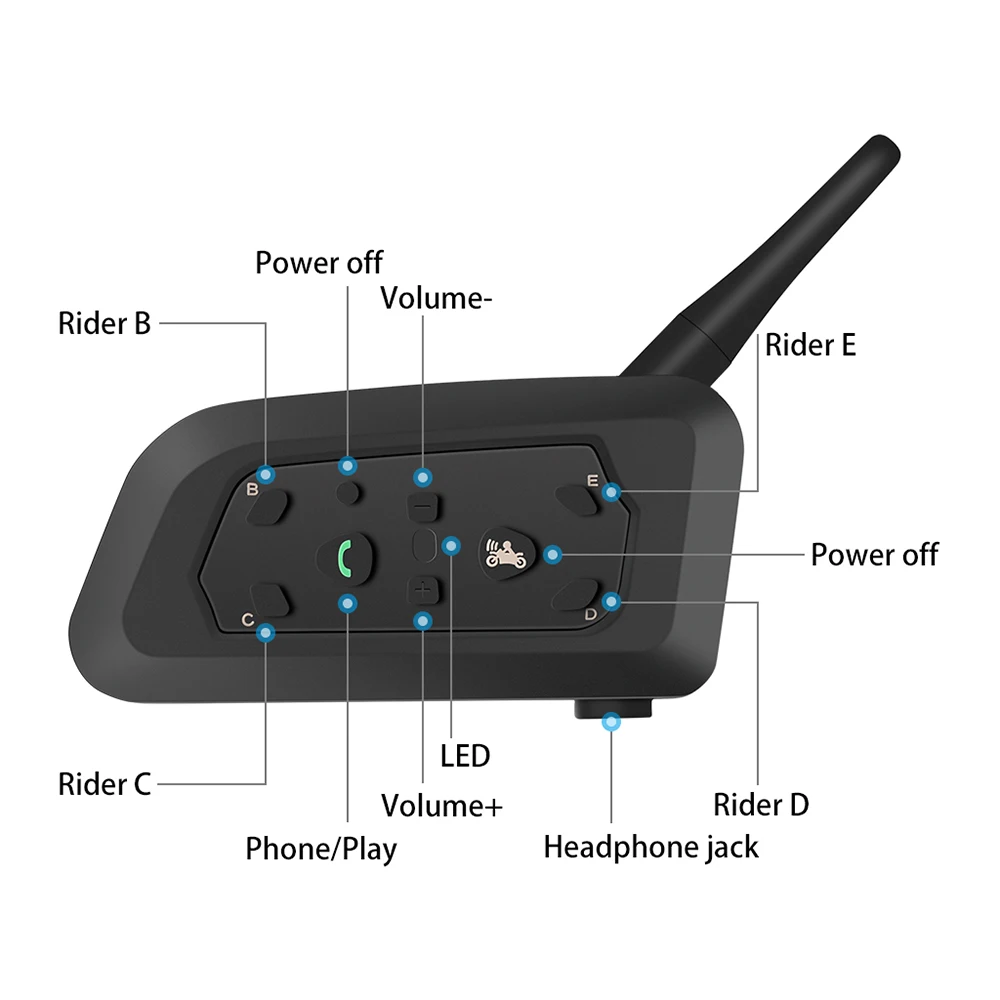 2 шт беспроводной Bluetooth мотоциклетный шлем Интерком 1200 м беспроводной шлем домофон гарнитура для мотоцикла
