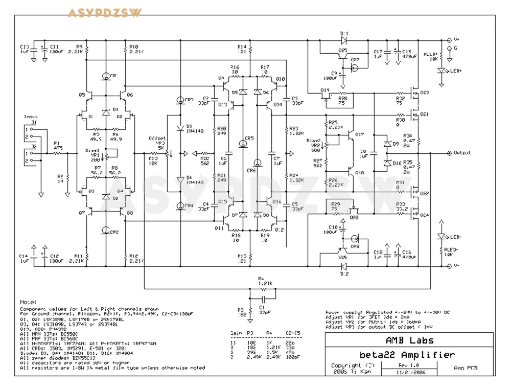 HI END B22 mono headphone amplifier Base On Beta 22 PCB DIY Kit No input tube 