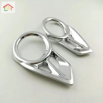 

For Nissan Tiida 2016 2017 ABS Chrome Accessories Car Front Fog Lights Cover Decoration Fog Lamp Frame Trim 2Pcs