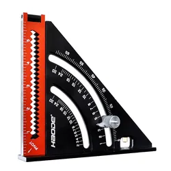 Folding Triangle Square Ruler Goniometer Carpentry Squares Extendable Layout Multi-angle Measurement Ruler Woodworking Tool