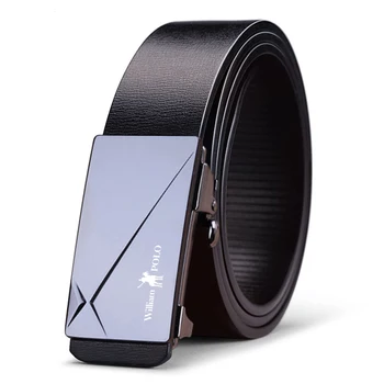 

WILLIAMPOLO Men Ratchet Belts Genuine Leather Fashion Automatic Buckle Classic Alloy Bucklewith Gift Box