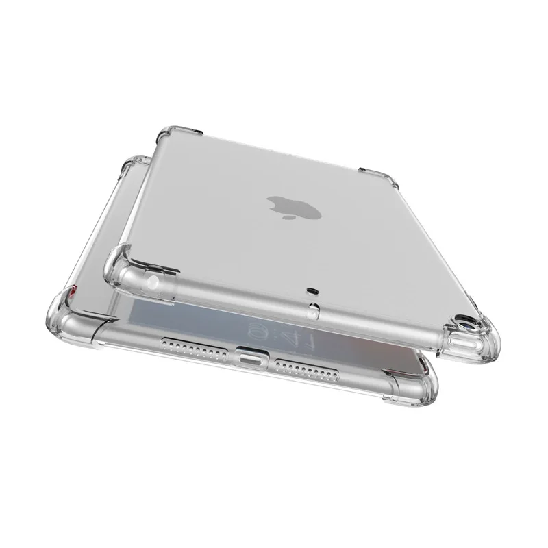 Case for iPad 7th Generation 10.2 2019 Case Transparent Silicone Reinforced Corners TPU Bumper Cover for iPad 10.2 inch Funda
