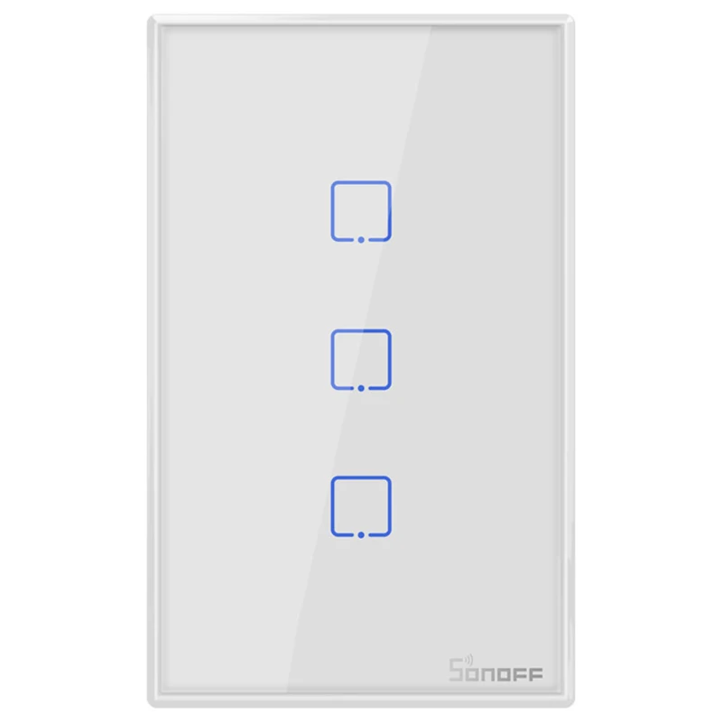 Интеллектуальный выключатель света SONOFF T2US TX Smart Wifi сенсорный настенный выключатель света с границы умный дом 1/2/3 433 RF/Голосовое управление/приложение Управление работает с Amazon Alexa