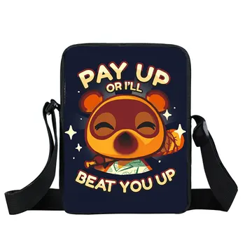 

animal crossing Mini Messenger Bag Teenager Girls Crossbody Bags cute Cat Bear Print Women Handbag Girl Small Shoulder Bag