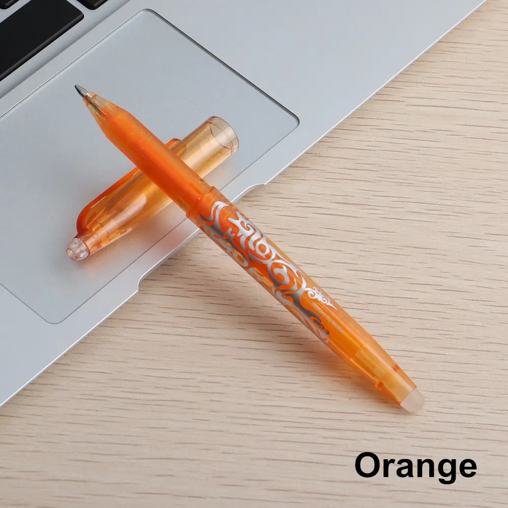 8PCS Gel Pen Orange 8 шт набор стираемых ручек цветные 8 цветов гелевые ручки для школы, офиса, креативные инструменты для рисования, студенческие канцелярские принадлежности 0,5 мм - Цвет: 8PCS Gel Pen Orange
