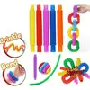 6Pcs Flexible Tube Toys Sensory Tactile Stimulation Inspiring Stress-relieving Pipe Toys for Kids 1