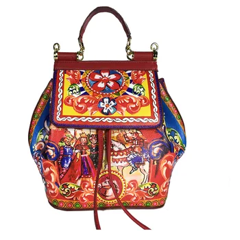 

First Layer Cowhide Leather Backpack Fashion Small Backpack Jiaxiangjia Female Bag Simplicity Backpack Anti Theft Backpack