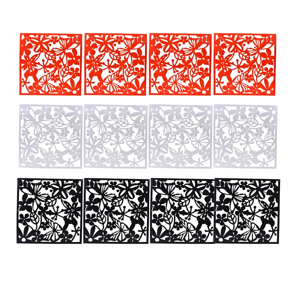 12pc 3-color Flower Wall Hanging Screen Curtain Room Divider Partition Panel