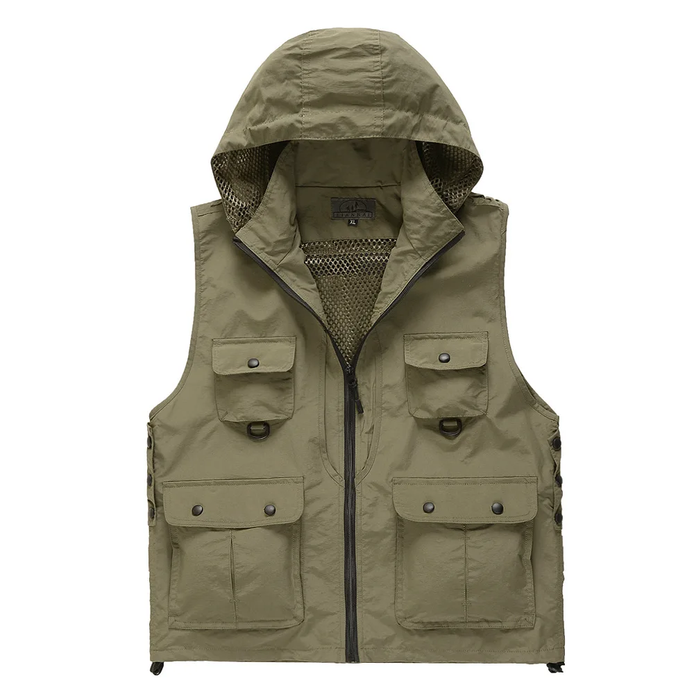 

Photography Vest Autumn Quick-Dry Waterproof Outdoor Customizable Advertisement Fishing Multi-pockets Vest Men's Advertisement V