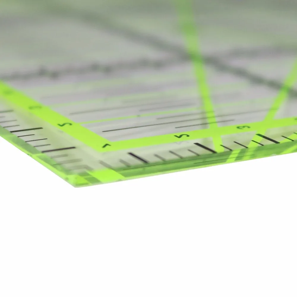 1Pc High-grade Multi-Function Acrylic Drawing Ruler 15*15cm Sewing Measuring Patchwork Yardstick Rulers School Office Supplies