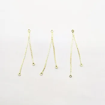 

New arrival! 55x3mm 100pcs Copper 2 chains Connector For Earring DIY parts,Jewelry Accessories Findings & Component
