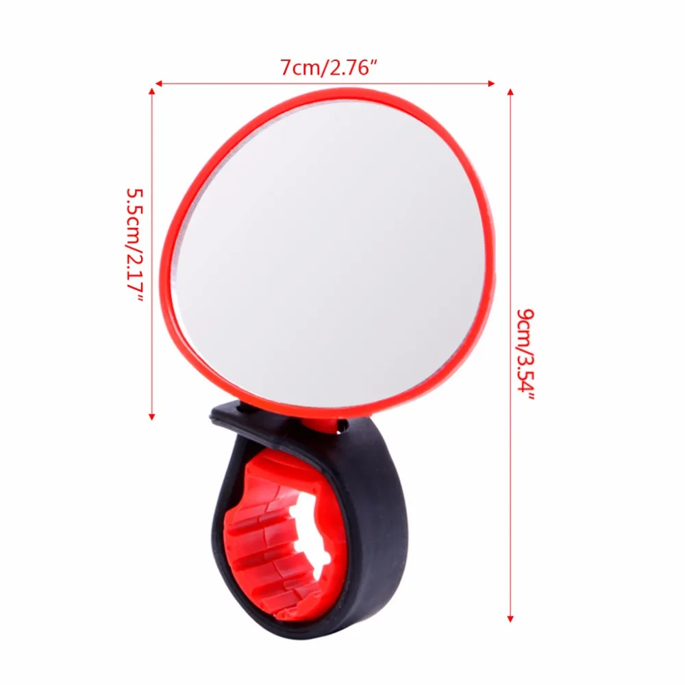 1Pc Universal 360 Degree Rotate Rearview Handlebar Glass Mirror Bike Bicycle Cycling Whosale&Dropship