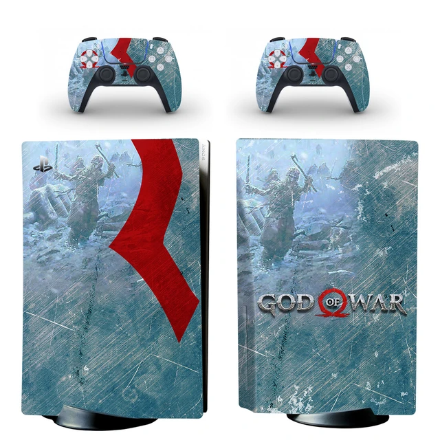 Adesivo Compatível PS5 Playstation 5 Skin - God of War Ragnarok