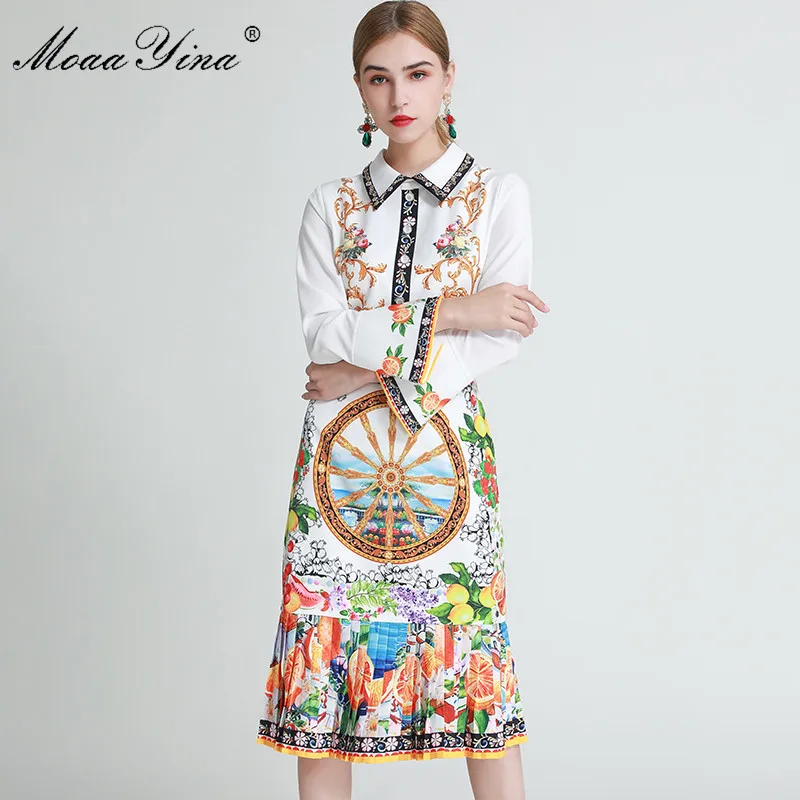 MoaaYina Fashion Designer dress Spring Autumn