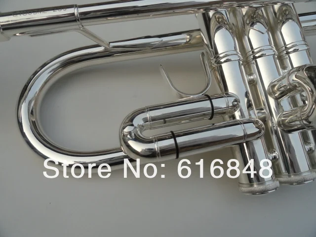 Silver Lacquer Brass Trumpet High Quality C 180SML-239 C Tune Student Musical Instrument with Mouthpiece And Case