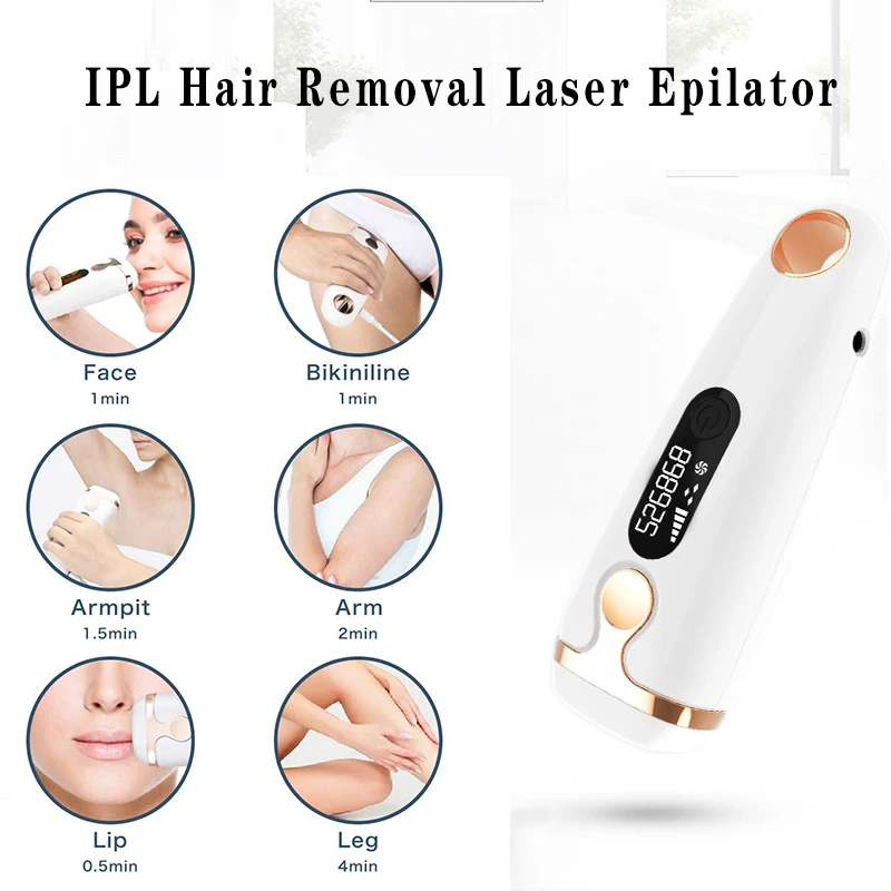 

Mini Handheld IPL Laser Epilator 300000 Depilator Machine Full Body Facial Underarm Permanent Painless Laser Hair Remover Device