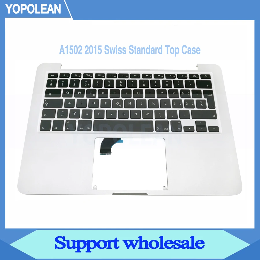 Оригинальная швейцарская клавиатура A1502 Topcase с подсветкой для Macbook Pro Retina ранняя