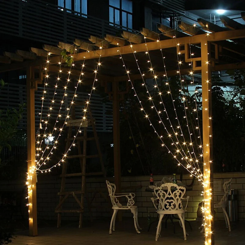 

3x1/3x3M Remote Connectable Christmas Light Outdoor Curtain LED String Lights Decoration LED Bar Lights for Wedding Party Light