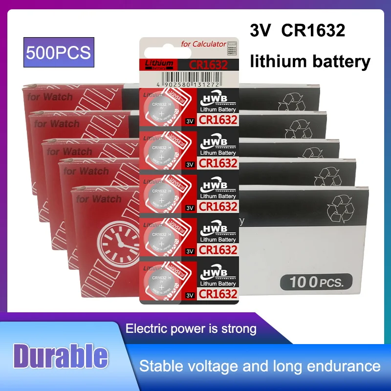 500ピース ロットためeaxell Cr1632 1632 Dl1632 3vリチウム電池ボタンコイン電池 ボタン電池 Aliexpress