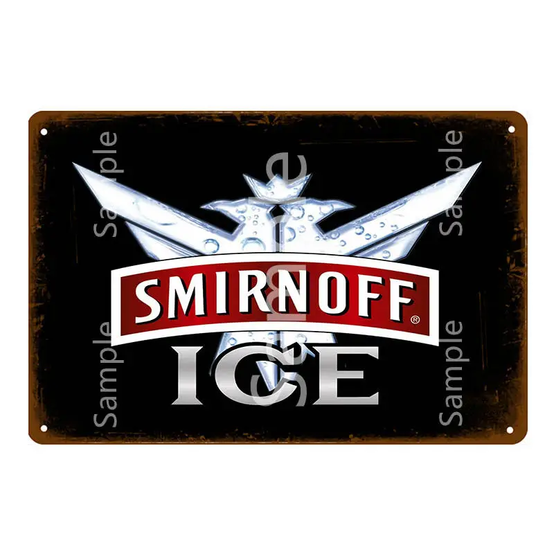 Smirnoff винтажный металлический постер для водки со льдом ретро Рио оловянный знак