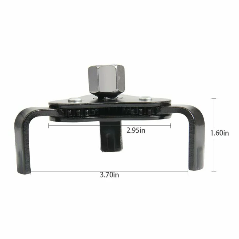 Chave de Filtro de Óleo Ferramenta de Remoção de Equipamentos de Aço Ajustável Mandíbula Carbono Antiderrapante Aperto Carro 3 5 Chave de filtro de óleo ajustável 3
