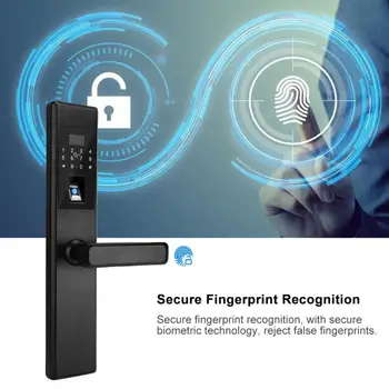 

fingerprint door lock Semi-Automatic Fingerprint Password Smart Door Lock Anti-Theft Home Security cerradura puerta