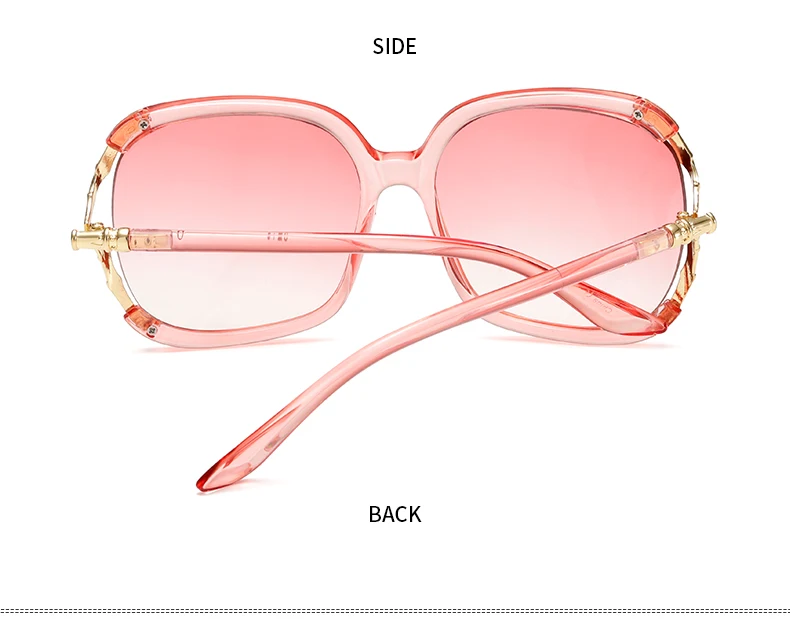 Высокое качество, квадратные солнцезащитные очки для женщин, фирменный дизайн, винтажные негабаритные солнцезащитные очки, большая оправа, градиентные очки, розовые, UV400 Oculos