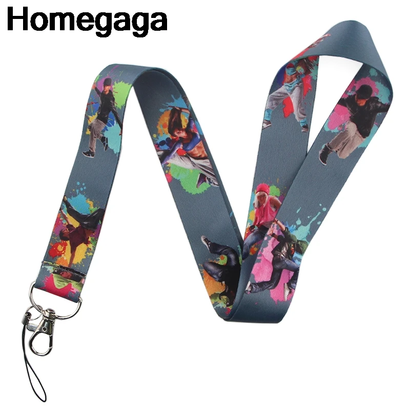 

Homegaga Street Dance Tags Strap Neck Lanyards for keys ID Card Pass Gym Mobile Phone USB badge holder DIY Hang Rope D2285