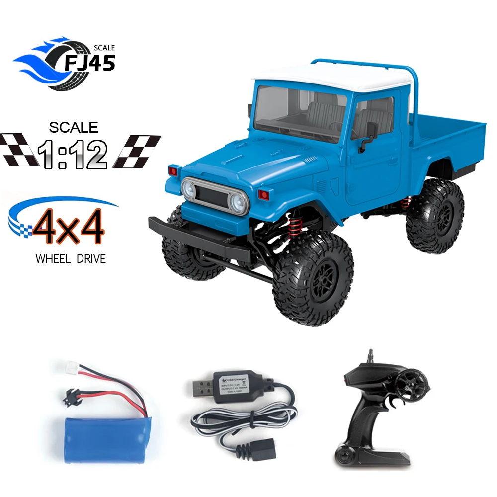 

MN-45 2.4G 4WD Off-road Car 4x4 1/12 Scale RC Car Fast High Speed Electric Vehicle RC Crawler with Led Light for Kids Adults