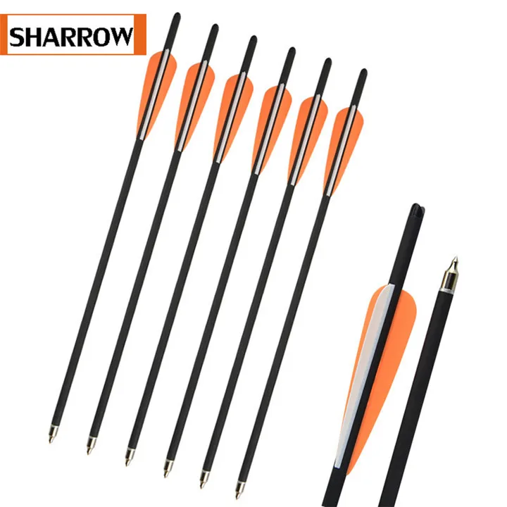 

6/12PC 17"Archery Mix Carbon Shaft Crossbow Bolts Arrow Practice OD 8.8 mm Nocks Outdoor Hunting Shooting Accessories