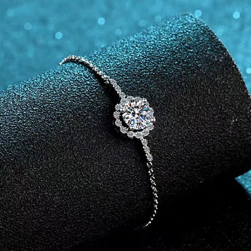 Moissanite D VVS женский браслет 925 чистый серебряный бриллиантовый браслет последний стиль горячая распродажа Акция