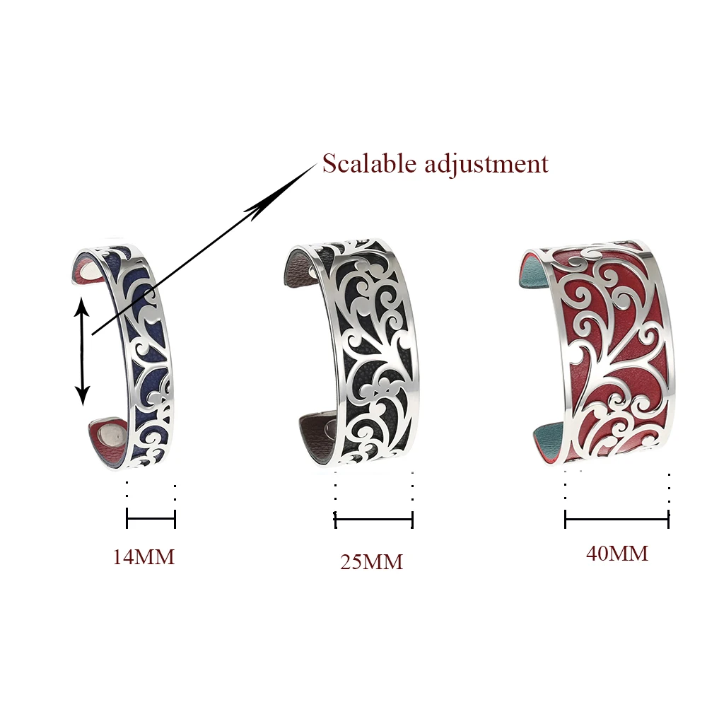 Bracciale Cremo Polsino Braccialetti Fascia In Pelle Intercambiabile Homme Bracciale Argent Femme Acier Inoxydable De Luxe Bijoux