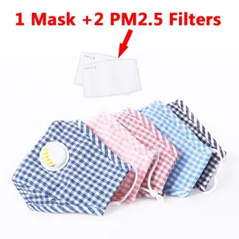 

Adjustable Breathe alve Face Mask Mouth-muffle PM2.5 Filters Face Mask Anti Haze Dust Activated carbon Filter Masks Respirator
