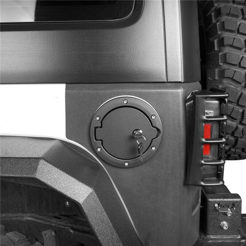Для Je-ep Wrangler JK 07-18 автомобиль для бензина и газа крышка бака с замок алюминиевый запирающий топливный бак для бензина и газа крышка бака