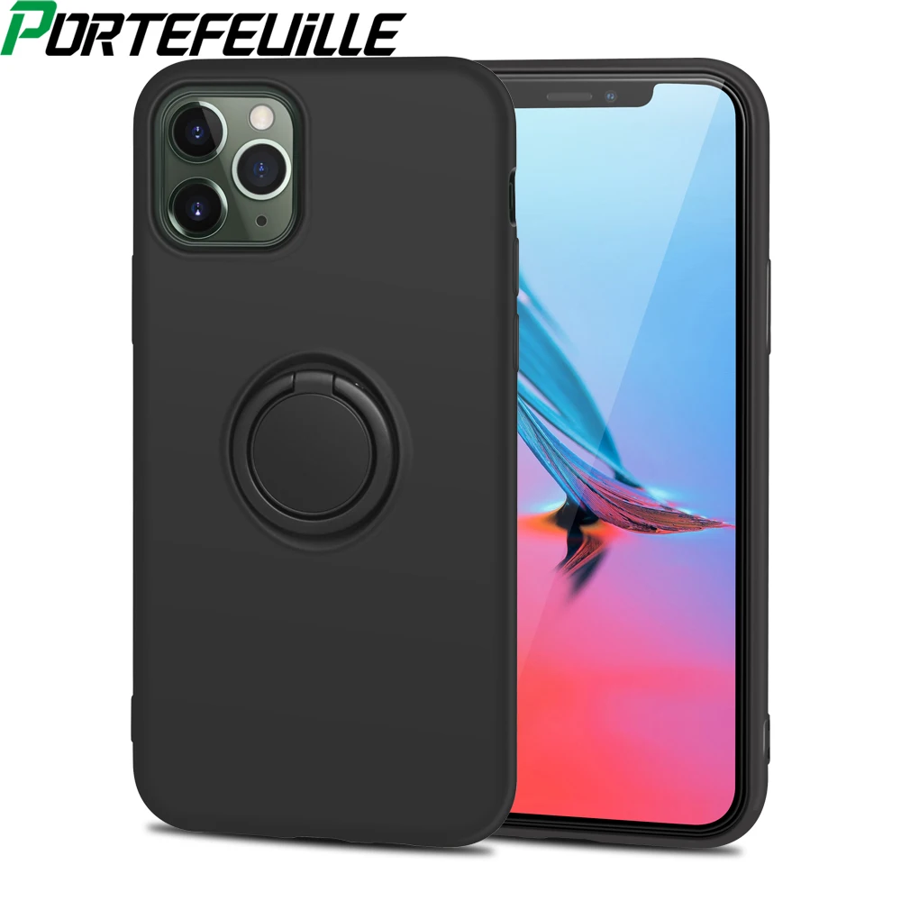 Для iPhone 11 Pro Max чехол силиконовый жидкий для X XS 8 Plus 7 6 6S 7Plus подставка пальцев