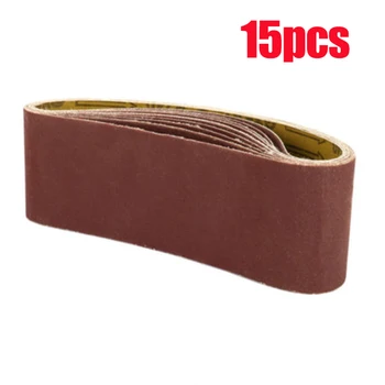 

15Pcs Set Poshing Tool Sanding Belt For Wood Varnish Gypsum Plastic 40/80/120Grid 75x457mm/3x18inch