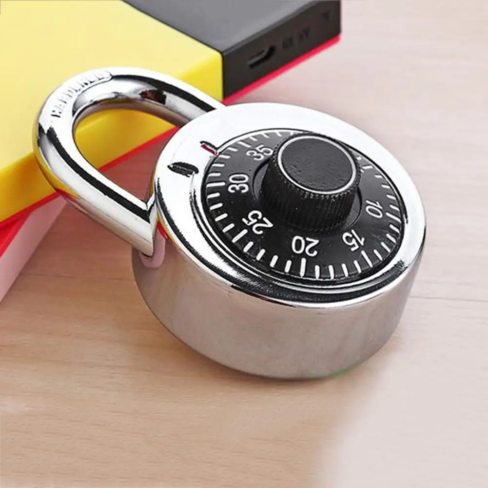 

Mechanical Code Password Lock All Metal Rotary Swing Lock Medium Padlock For Safe Box Gym Locker