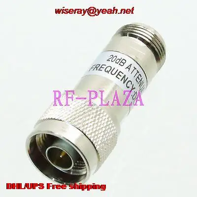 

DHL/EMS 30pcs Attenuator 2W 2 Watts 20dB N male to female DC-3.0GHZ 50ohm RF coaxial Power-attenuator-A6
