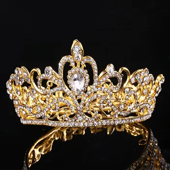 

New Hot Bridal Wedding Tiara Crown Wedding Party Alloy Diamond Inlay Hair Accessories New SMD66