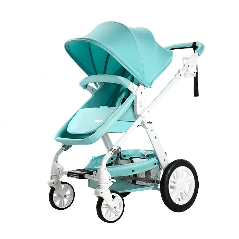 

12KG Lightweight Luxury Baby Stroller 3 in 1 Portable High Landscape Reversible Stroller Hot Mom Pink Stroller Travel Pram