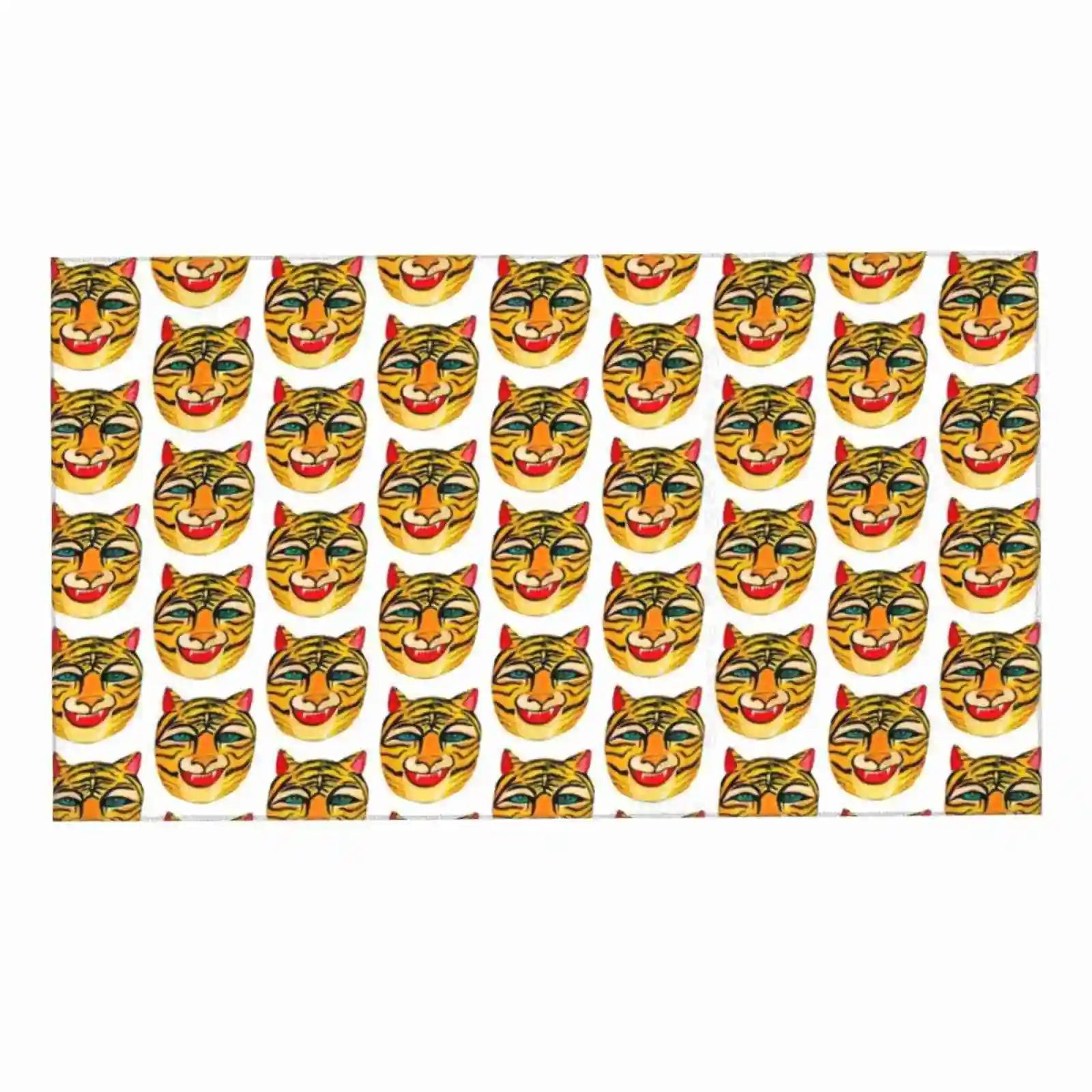 Laughing Tiger Soft Microfiber Fabric Face Towel Cat Meow Roar Cheetah Leopard Animals Animal Nature Watercolor | Дом и сад