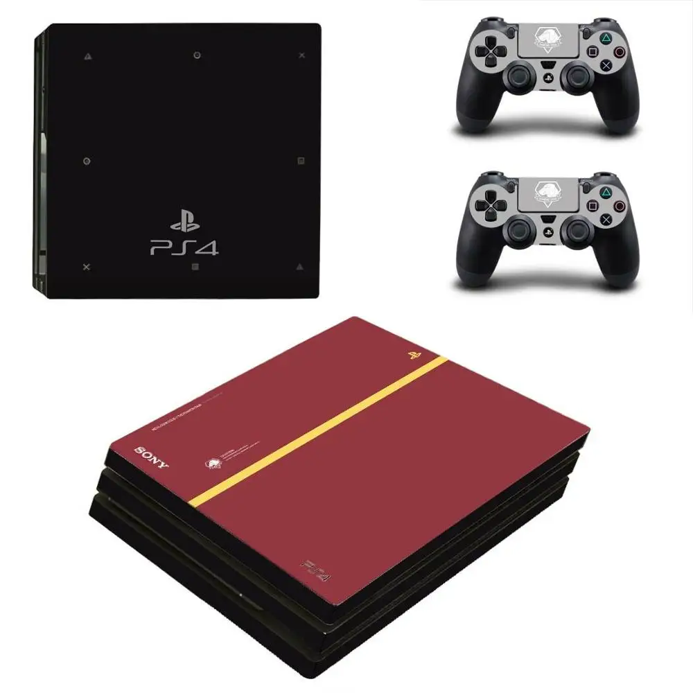 Металлическая Шестерня твердый PS4 Pro стикер Play station 4 наклейки для PlayStation консоль и